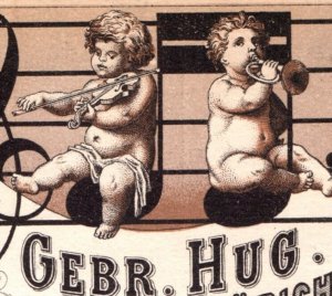 1870s Gebrüder Hug & Co. Pianos Harmoniums Zurich German Language F114