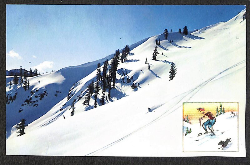 Squaw Peak At Lake Tahoe CA Moving Hologram in Lower Right Side Postcard #2