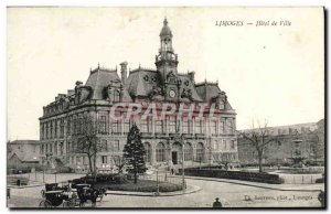 Old Postcard Limoges Hotel De Ville