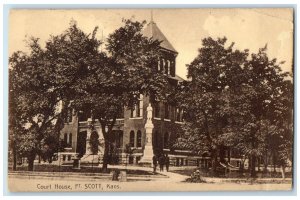 1909 Court House Exterior Building Fort Scott Kansas KS Vintage Antique Postcard
