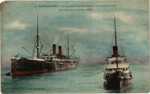 CPA St-NAZAIRE - Le Paquebot Transatlantique la Nouvelle sur rade (222972)