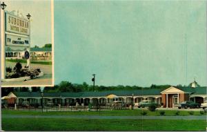 Suburban Motor Lodge, Danville Kentucky Vintage Postcard K07