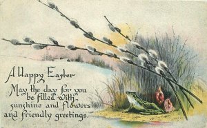 Artist impression C-1910 Pussy Willow Easter #P36 postcard 21-6292