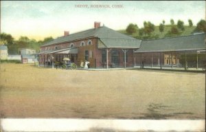 Norwich CT RR Train Depot Station c1910 Unused Postcard