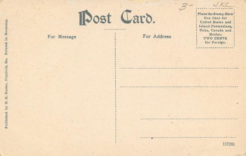 Pittsfield Maine~Carnegie Public Library~Civil War Soldiers Monument~1908 PC