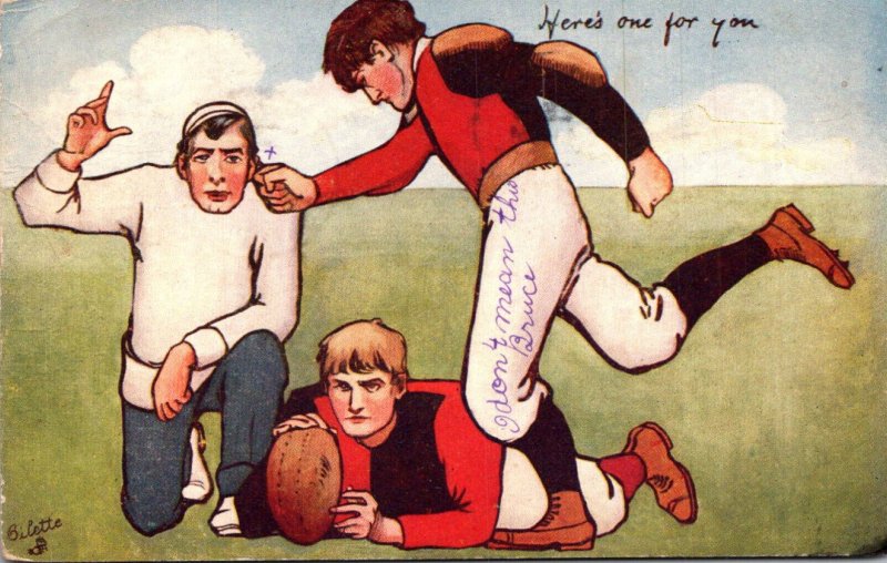 Football Game Heved One For You 1907 Tucks