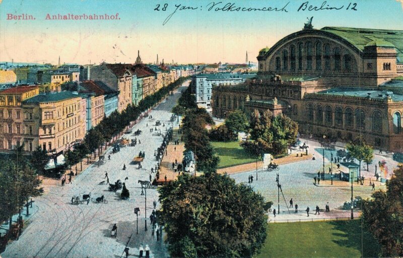 Germany Berlin Anhalter Bahnhof Vintage Postcard 08.40