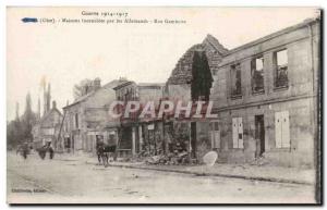 Creil Oise - houses burned by the Germans - Rue Gambetta - War 1914 - 1917 - ...