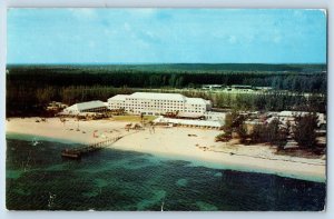 Nassau Bahamas Postcard Emerald Beach Hotel Aerial View 1956 Posted