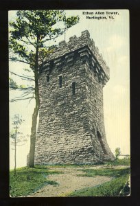 Burlington, Vermont/VT Postcard, Ethan Allan Tower, 1913!