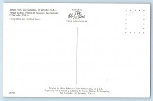 El Salvador C.A. Postcard Balboa Park San Salvador c1950's Vintage Unposted