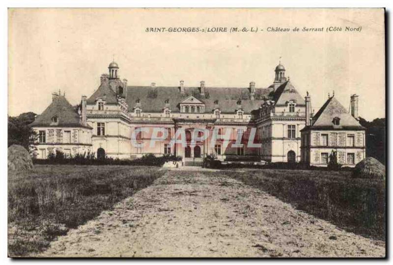 Saint Georges sur Loire Old Postcard Chaetau Serrant (North side)