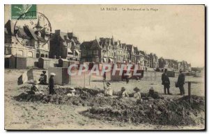 Old Postcard La Baule Boulevard and the Beach