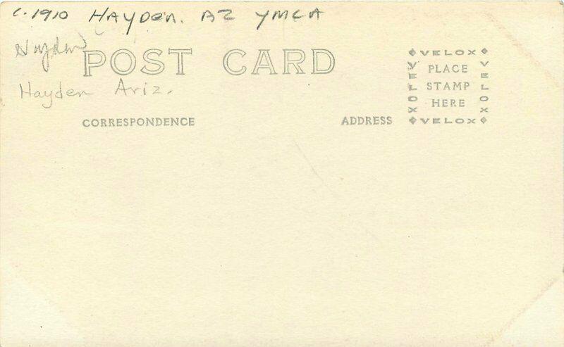 C-1910 Hayden Arizona YMCA RPPC Photo Postcard 1779