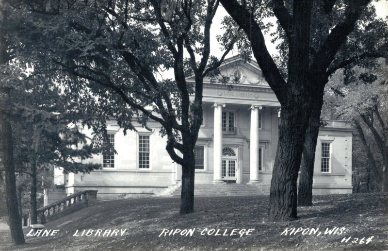 USA Lane Library Ripon College Ripon Wisconsin RPPC 03.31