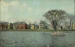 Somerville MA Broadway Park c1910 Postcard