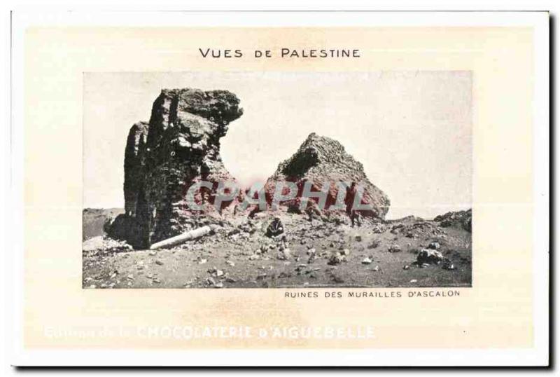 Old Postcard Views of Palestine Ruins Walls of Ascalon