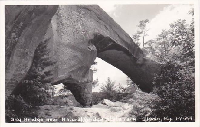 Kentucky Slade Sky Bridge Natural Bridge State Park Real Photo