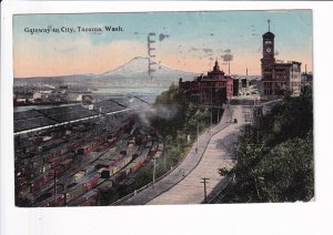 1915: PPC: Gateway to City, Tacoma, Washington, Used, to Sherwood, OR (S34828)
