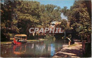 Postcard Old Texas San Antonio River