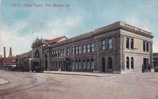 Union Depot Des Moines Iowa 1912