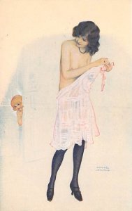 Artist Raphael Kirchner Series Marque L-E 46 Artist Signed unused minor writi...