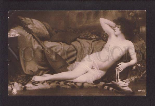 073684 NUDE Lady BELLE w/ MANDOLIN vintage PHOTO NPG