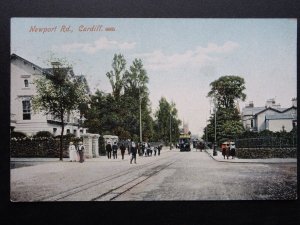 Cymru Glamorgan CARDIFF Newport Road c1906 Postcard by M.J.R. - B