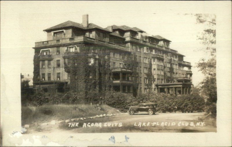 Lake Placid Club NY The Agora Suits Real Photo Postcard c1950