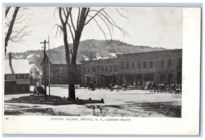 c1905 Central Square Looking South Bristol New Hampshire NH Antique Postcard 