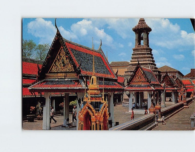 Postcard Inside the Temple of the Emerald Buddha, Bangkok, Thailand