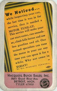 Advertising 1940s Buick Auto Repair Hacquoil Sales Postcard 21-14118