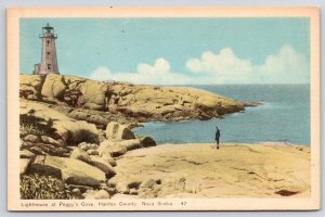 Lighthouse Peggy's Cove Halifax County Nova Scotia Canada Sightseeing Postcard