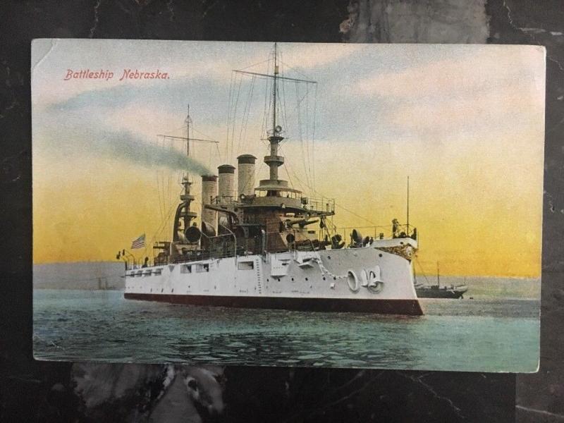 Mint USA Picture Postcard Cover USS Nebraska Battle Ship US Navy