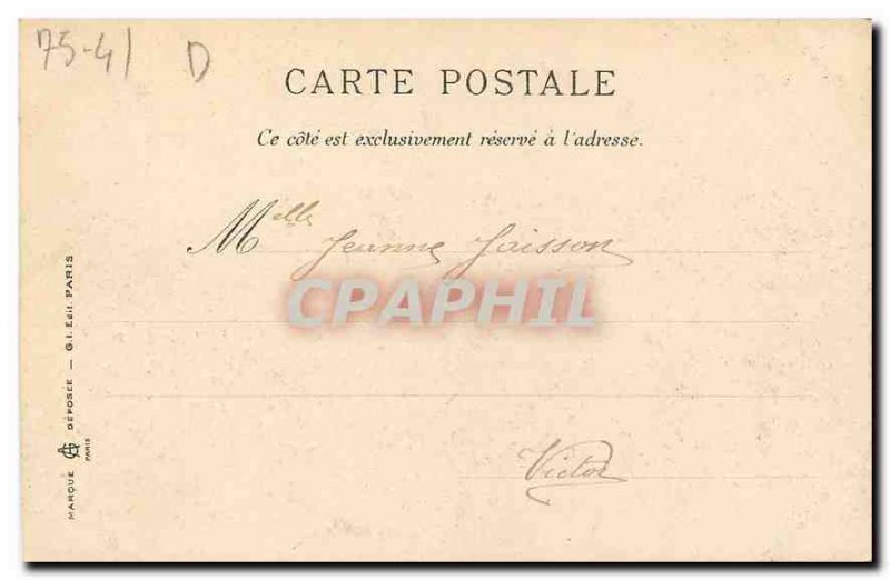 Old Postcard Paris Hotel de Ville