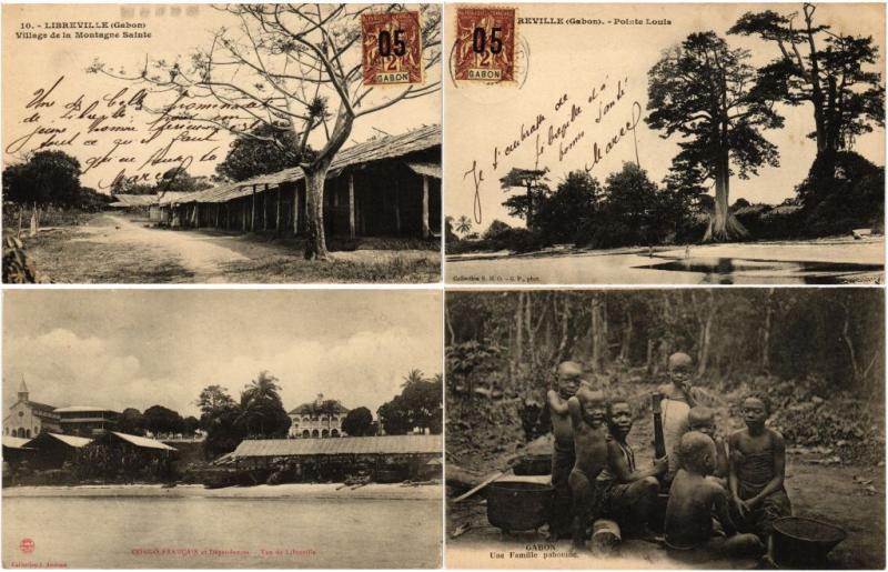 GABON, CENTRAL AFRICA 100 CPA Vintage Postcards pre-1960 (L3297)