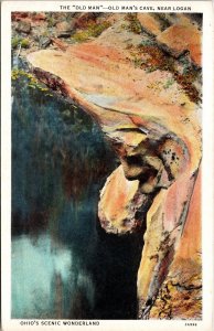 Old Man Cave Logan Ohio Scenic Wonderland WB Postcard VTG UNP Vintage Unused 