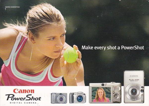 Advertising Canon Power Shot Digital Camera Maria Sharapova 2005