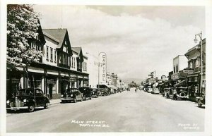 Canada, Penticton, BC, RPPC, 1940s Cars, Main Street