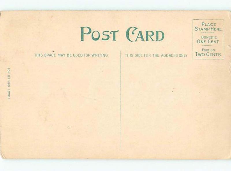 Pre-Linen DOG WATCHES MAN RAISE HIS GLASS OF BEER AC3941