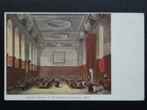 Hampshire WINCHESTER COLLEGE SCHOOL ROOM 1816 Old Postcard