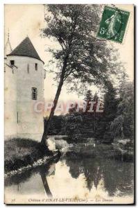 Old Postcard Chateau d & # 39Ainay The Old Moat The