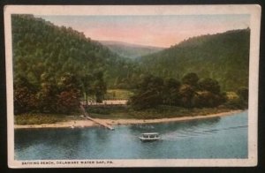 Bathing Beach, Delaware Water Gap, PA. TC Co. A-65718 