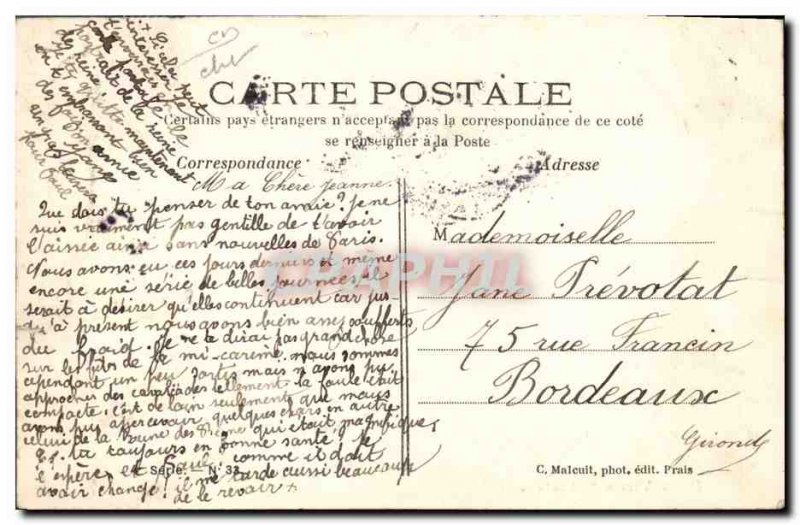 Postcard Old Wheelbarrow Folklore Two lonely old