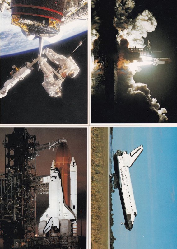 Space Shuttle Maiden Voyage Astronauts Discovery Orbiter 4x Postcard s