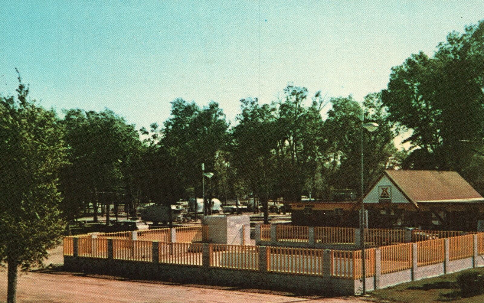 Roswell New Mexico, Camping Swimming Pool Tree Shade Koa Vintage