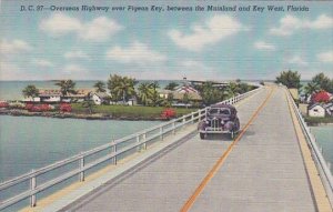 Overseas Highway Over Pigeon Key Florida Curteich