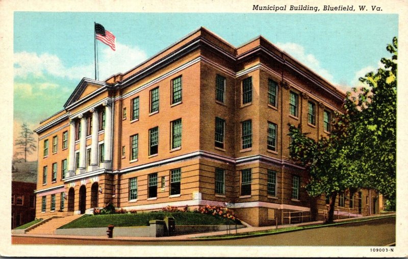 West Virginia Bluefield Municipal Building Curteich