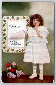 Victorian Greeting Velta Harrison of Shelbyville TN To Yampa CO Postcard C36