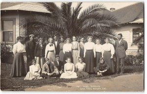 Antique RPPC 1911 High School Seniors SAN LUIS OBISPO California Aston Photo